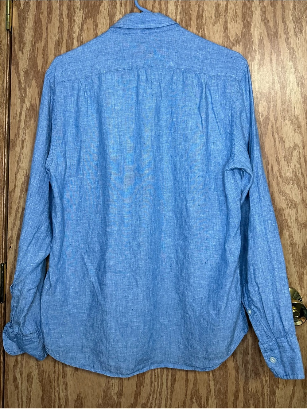 Men’s 100% Linen J. Crew Button Down Chambray Shirt Size Medium - Picture 6 of 6
